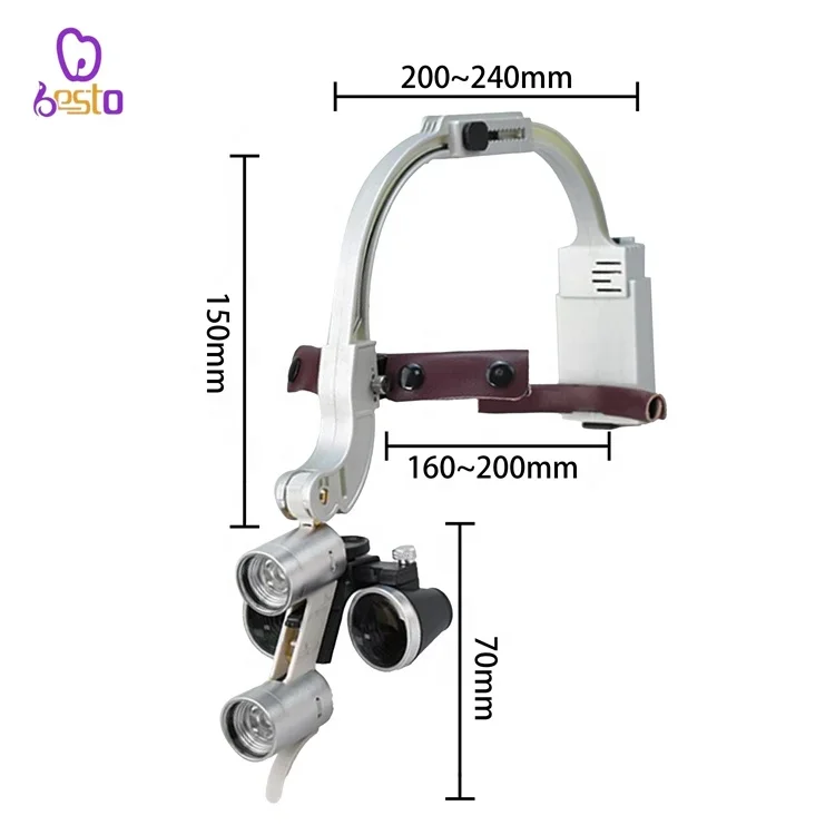 

3.5X Dental Surgical Headlight 5W LED Head Light Lamp for Magnification Binocular Loupes Lab Equipment