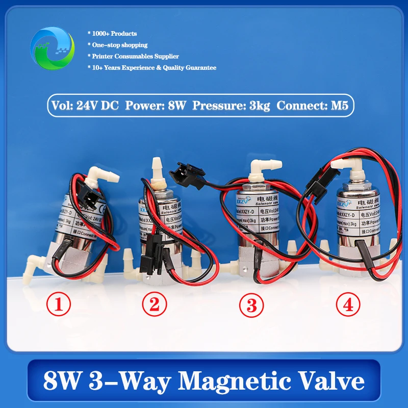

XXZY 8W 24V 3-ходовой электромагнитный клапан для Infiniti Vista Gongzheng Wit-color принтер магнитный воздушный клапан