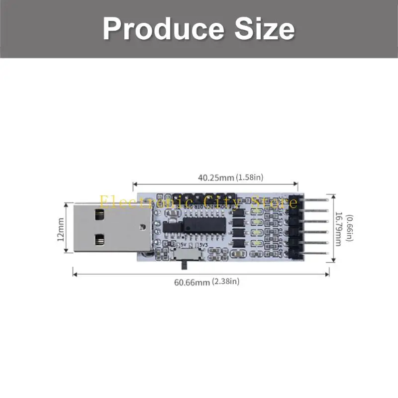 การป้องกันหลาย CH343G USB TTLS โมดูลอะแดปเตอร์อนุกรมสำหรับแอปพลิเคชันฝังตัว HU8D