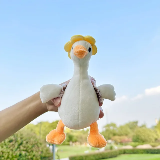 Internet Celebrity Cute Back Flower Duck Plush Toy Pendant