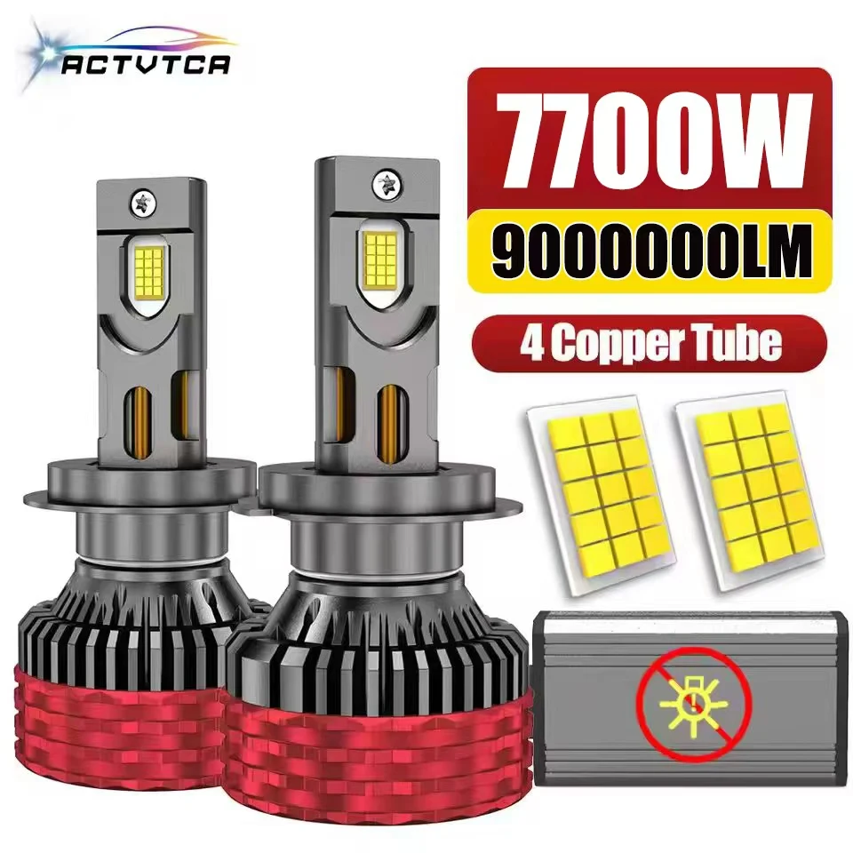 

ACTVTCA 7700W H7 LED Headlights Canbus No error H8 H9 H11 H1 H3 9005 HB3 9006 HB4 9007 9008 H13 9012 Headlamp 6000K Car Bulbs