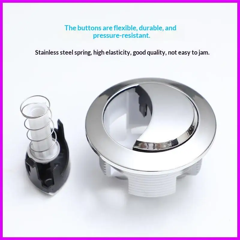 #@1Pc Universal Dual-flush Toilet Tank Push-button Flush Button 38/48/58mm Toilet Seat Tank Valve Dual-button Bathroom Accessor