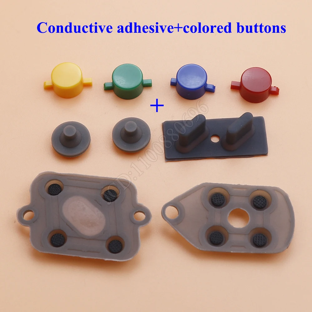 1 Set For SNES Conductive Rubber Button Contacts A B D-Pad + Plastic Buttons A B Y X For SFC Replacement Accessories