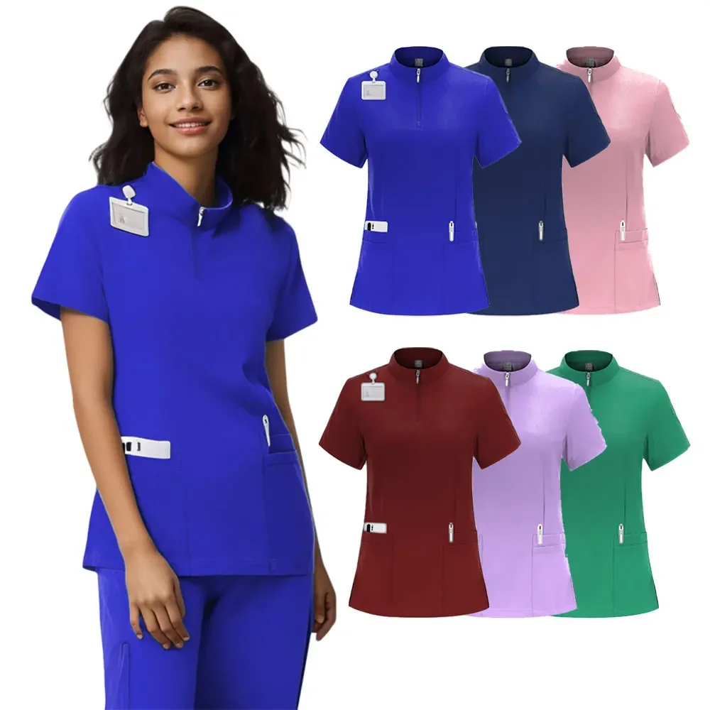 Mulheres Medical Scrub Uniformes, Multicolor, Groomer, Salão de Unhas, Cuidado, Pet Clinic, Esfregando Uniformes, Nurse Accessories, Atacado