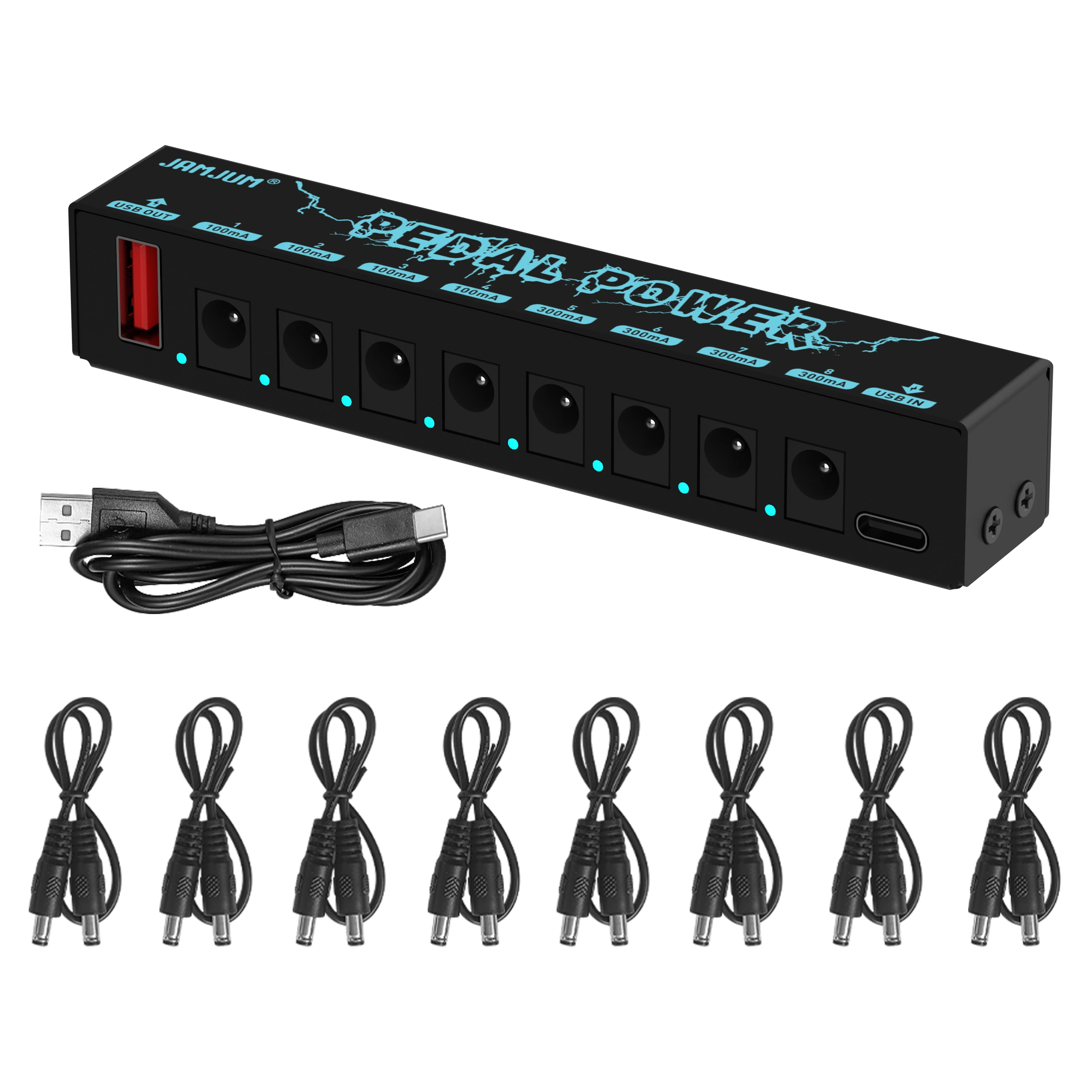 9V isolated pedal power supply Type C input  Guitar Pedal Power For Guitar Effector  8 Isolated DC Output Isolated