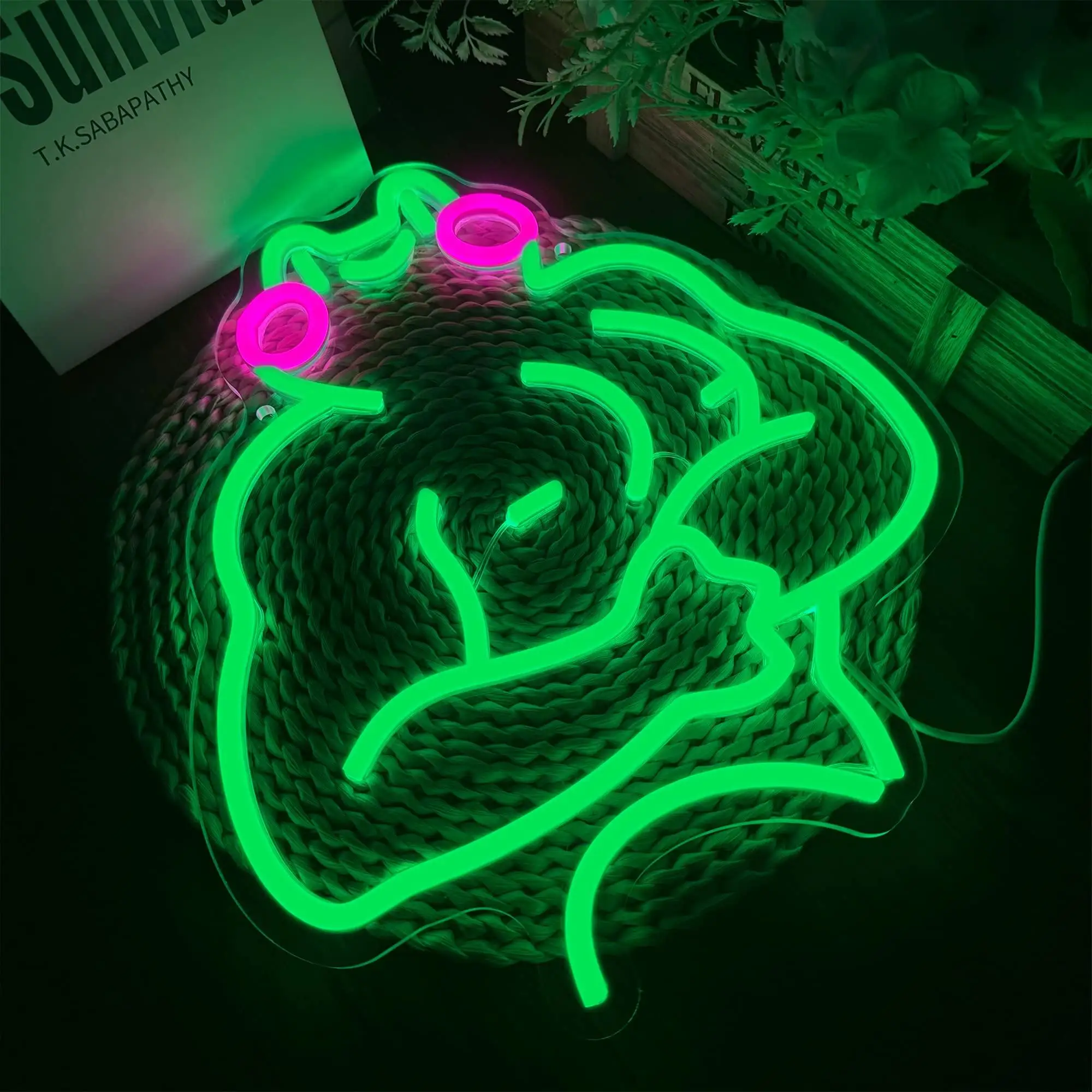 Fitness Frog Neon Sign LED Muscle Frog Neon Light Sign for Gym Room Wall Decor Motivational Workout Room Home Office Art Gift