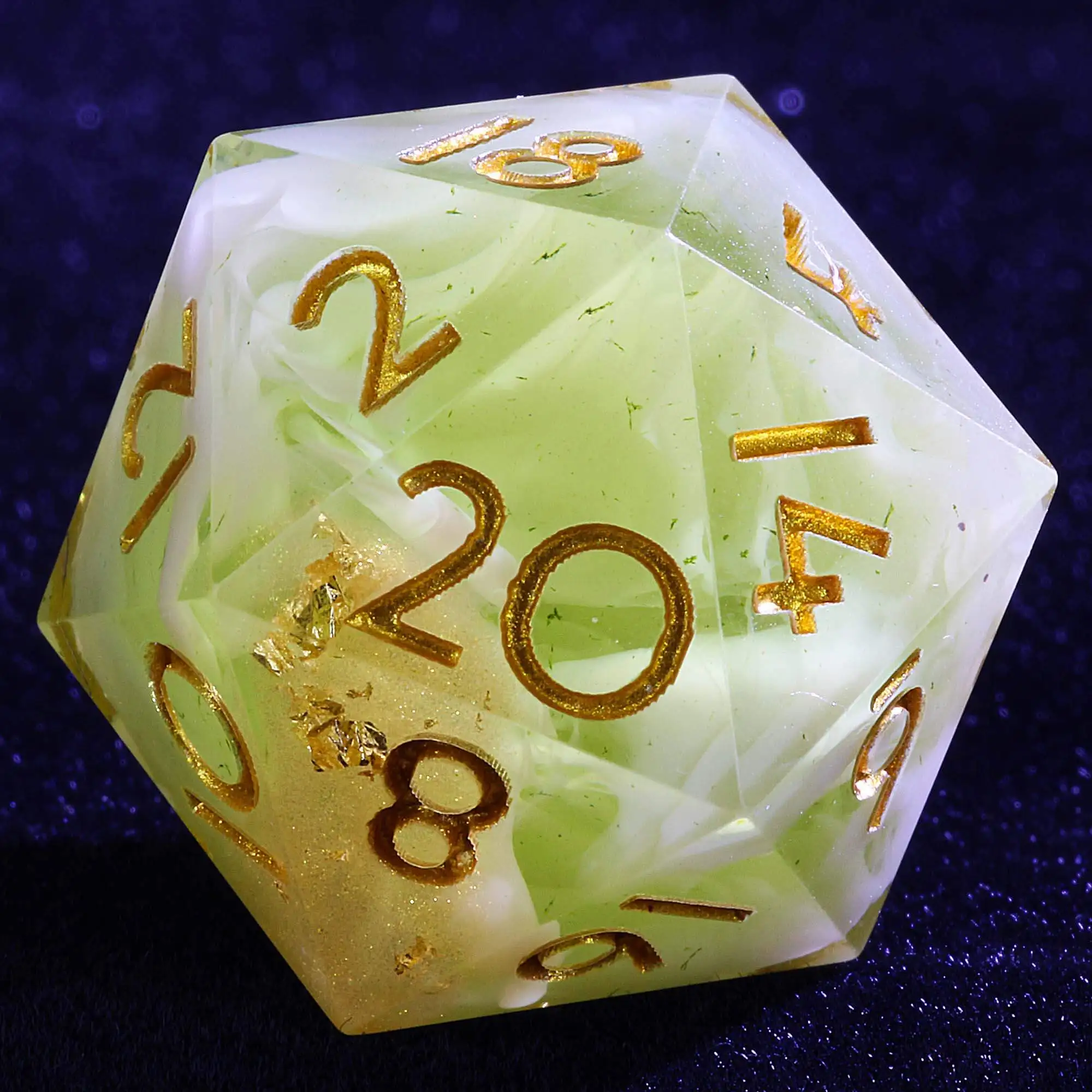 9 Polyhedral Set DD Dice Golden Pastoral