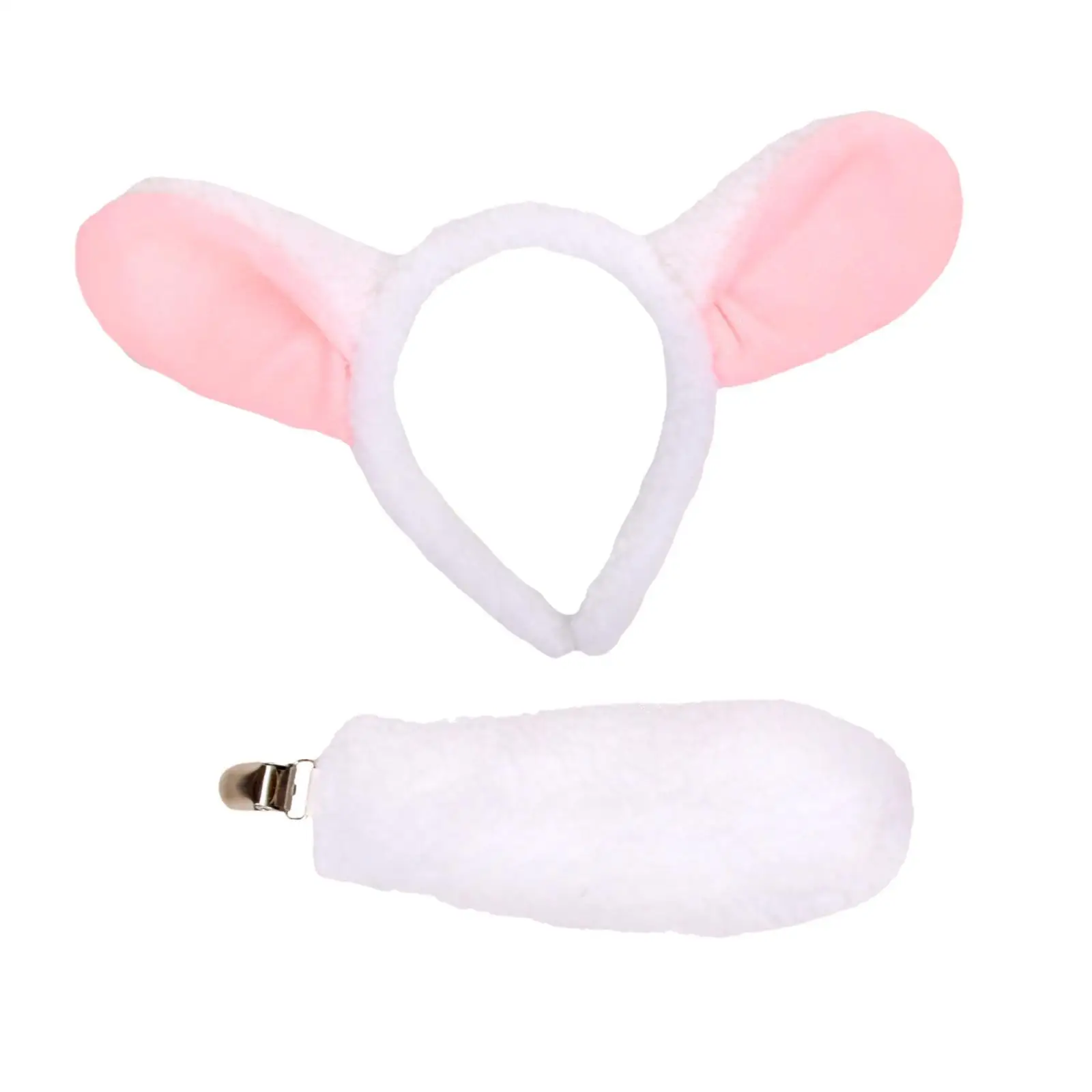 

Набор с ушками и хвостом животных: очаровательная повязка на голову с плюшевыми ушками для фестивалей, ролевых игр, тематических вечеринок, карнавалов