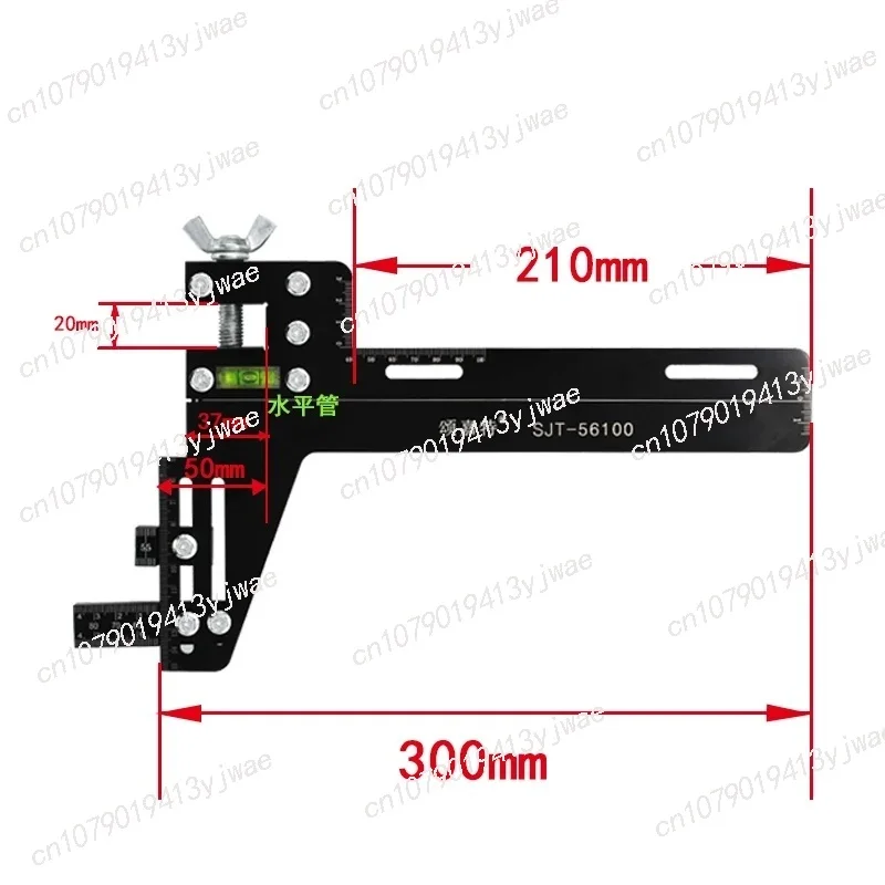 Installation and calibration of elevator guide rail special ruler, stainless steel strong magnetic card board and elastic line