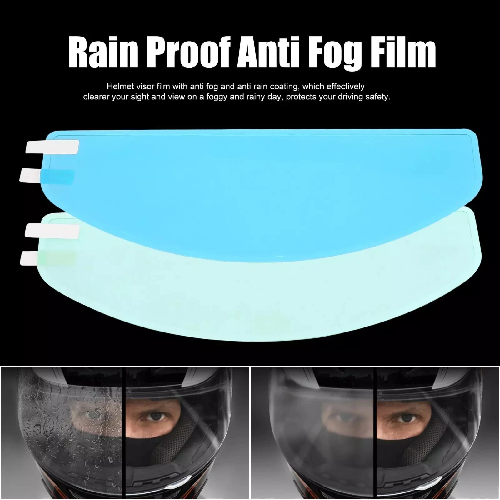 Moto Helmet Anti-fog Anti-Rain Patch Film Waterproof Durable Nano Coate Sticker Moto Accessories for Universal Motorcycle Helmet