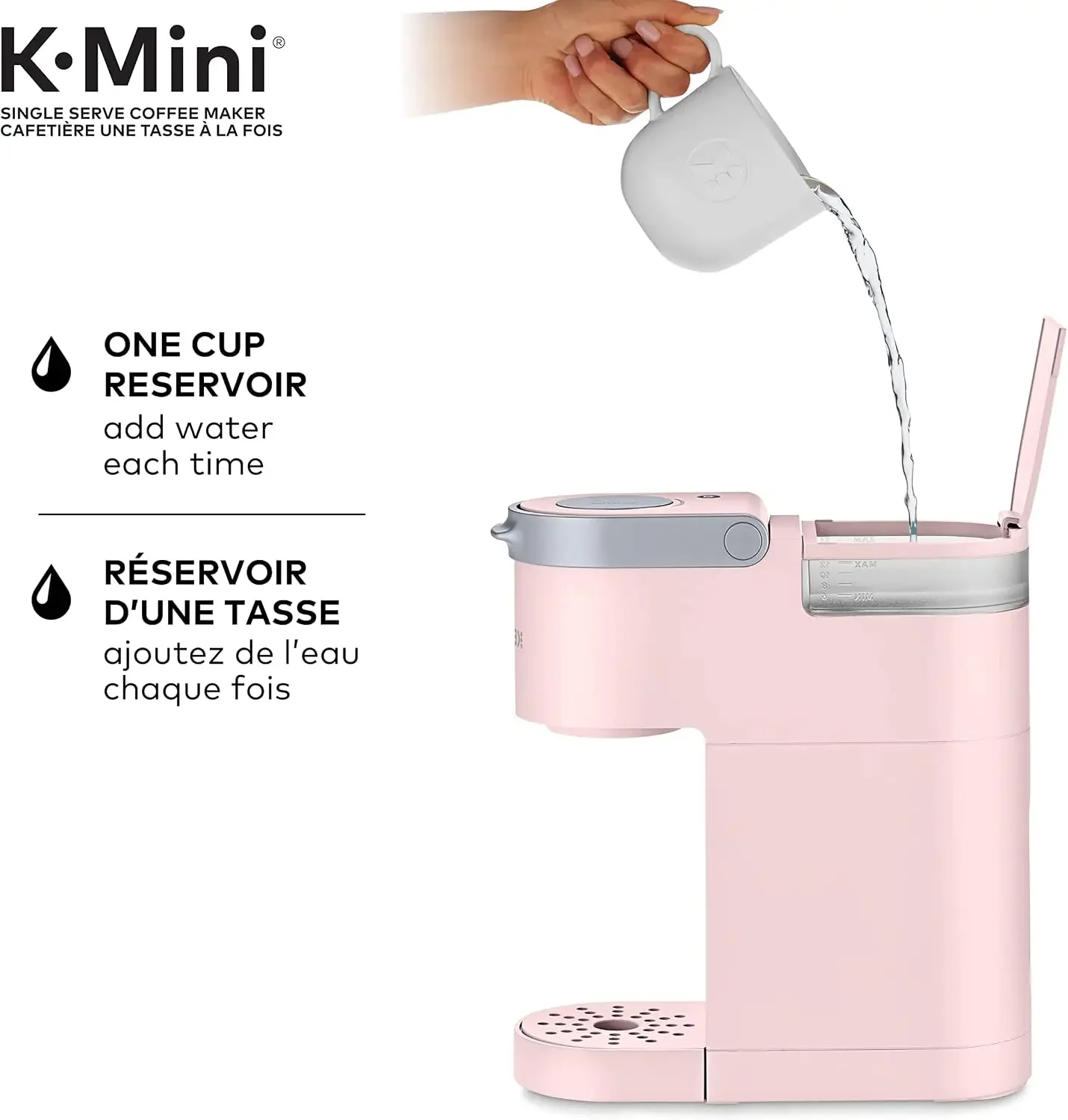 K-Mini Single Serve K-Cup Pod Coffee Maker, Featuring An Ultra-sleek Design, Dusty Rose