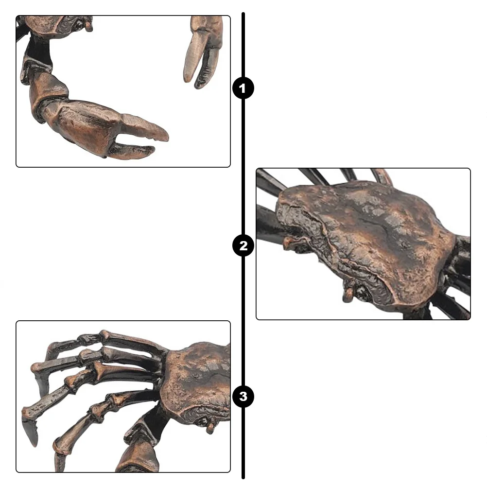 

Delicate Alloy Crab Tea Pet Decorative Ornament Desktop Home Decor Artistic Carved Exquisite Tea Adornment Elegant Crab Statue