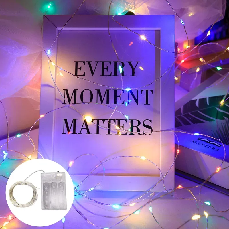 1M 2M 5M 10M Copper Wire LED String Lights Holiday Lighting Fairy Garland for Christmas Tree Wedding Party Decoration