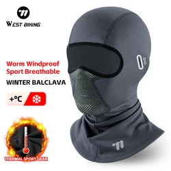 WEST BIKING Winter Warm Fleece Balaclava Cycling Snowboard Hiking Breathable Full Face Mask Motorcycle Hood Thermal Sport Gear