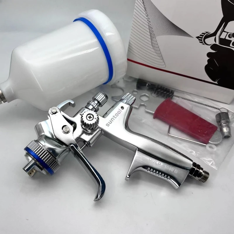 Wetool Silver 1.3mm Air Spray Gun Car Repair Spray Paint Gun 4000B 4400B 5500B Airbrush For Painting Car