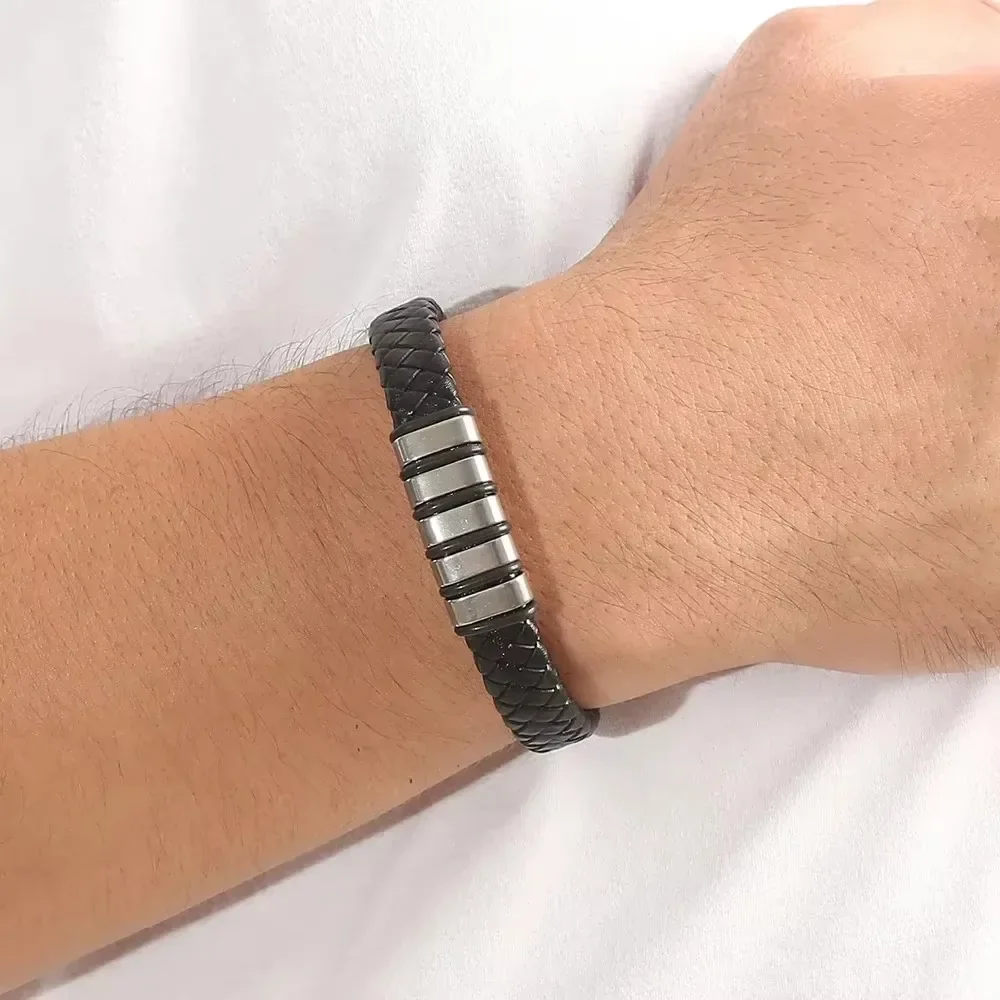 

Anti-Static Winter Bracelet Custom Logo Leather Eliminator Five Ring Static Hand Chain Body Eliminates Static Electricity Gift