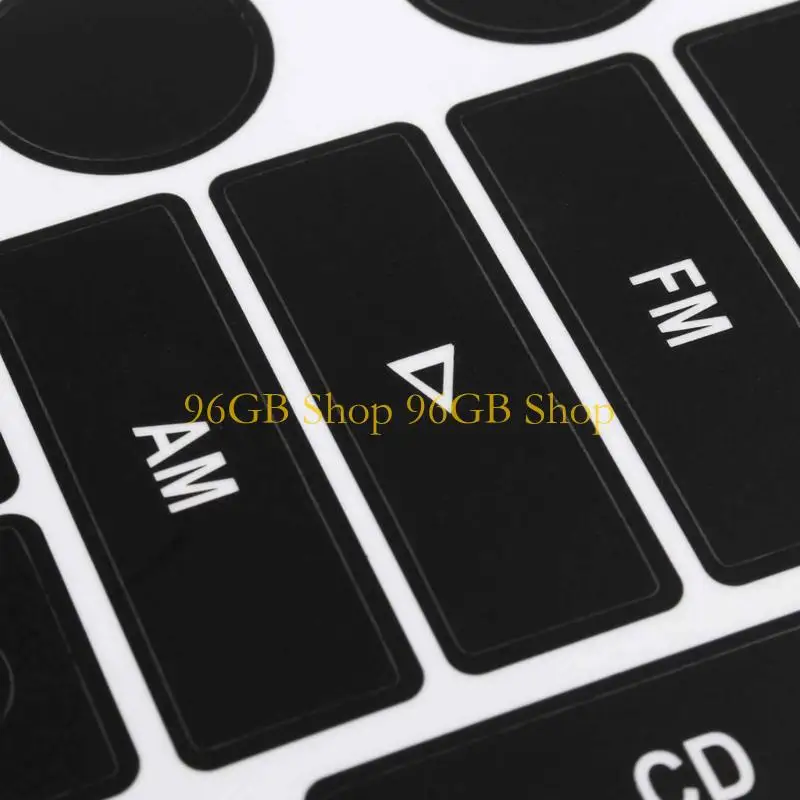 96GB Upgrades Replacement Radio Button Stickers PVC Repair Decals for Golf MK5 Vehicle