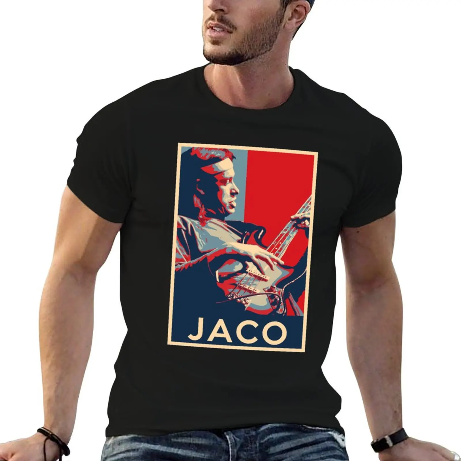 

Jaco Pastorius Hope Poster - Sizes of Jazz Musician History T-Shirt cotton tshirt 100% t shirt man cotton T-Shirt