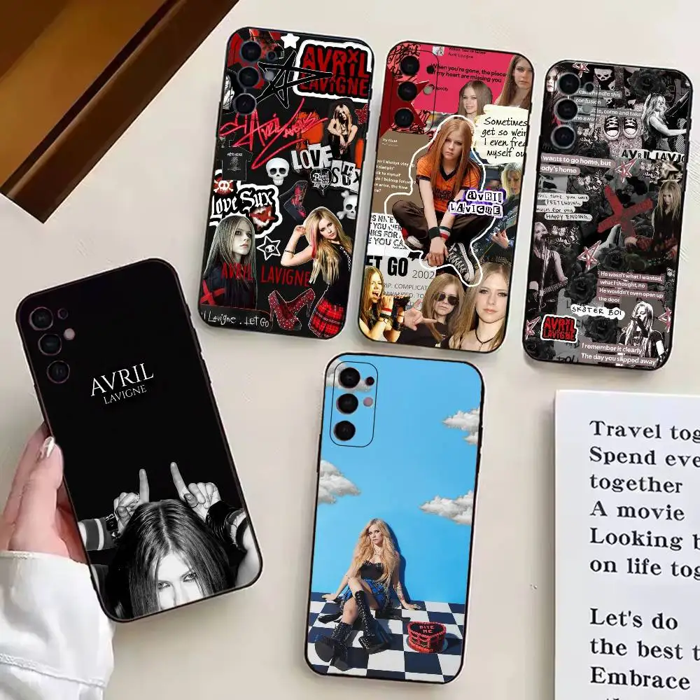 Singer Avril L-Lavigne Phone Case For Samsung S25,S24,S21,S22,S23,S30,Ultra,S20,Plus,Fe,Soft Silicone Black Cover