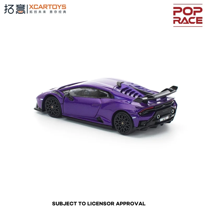 (Pre-Order) Xcartoys x Pop Race 1:64 HURACAN STO Viola Pasifae purple Diecast Collector's Vehicle Model Car