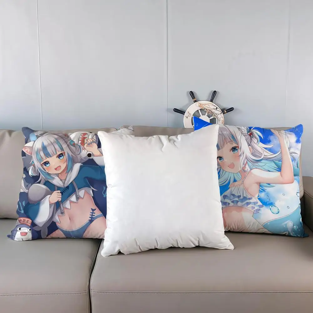 

Anime Girl G-Gawr Gura Pillow Case Multi sized car seat cushions, luxurious home office, sofa decorative pillowcases