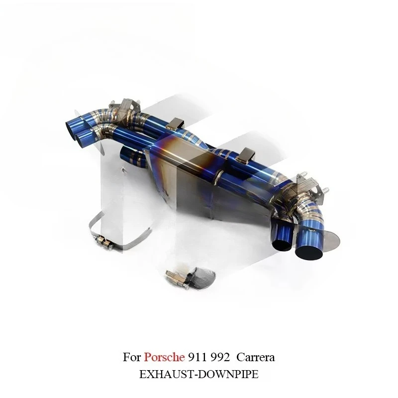 Exhaust System for Porsche 911 992 3.0T 3.8T Alloy With Muffler Stock Valves Exhaust Pipes