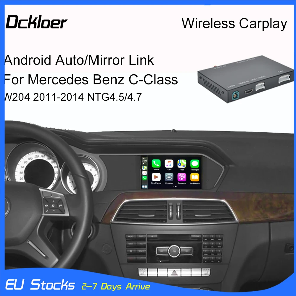 Wireless Radio CarPlay For Mercedes Benz C-Class W204 2011-2014 With Android Auto Mirror Link AirPlay Car Play Youtube Functions