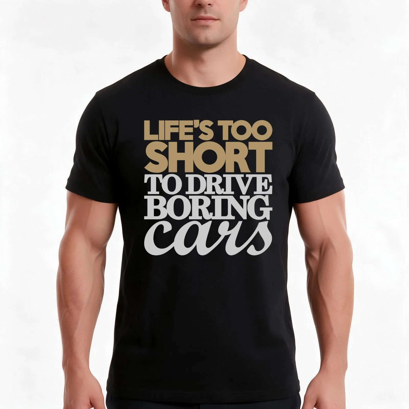 Life’s too short to drive boring cars (6) T-Shirt Summer Casual Cotton Tee Oversized Streetwear Tops Vintage Graphic Print