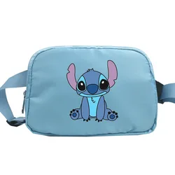 Sportowa torba na talię na świeżym powietrzu, nylonowa, wodoodporna, codzienna torba na telefon komórkowy do biegania, torba na klatkę piersiową Disney Stitch