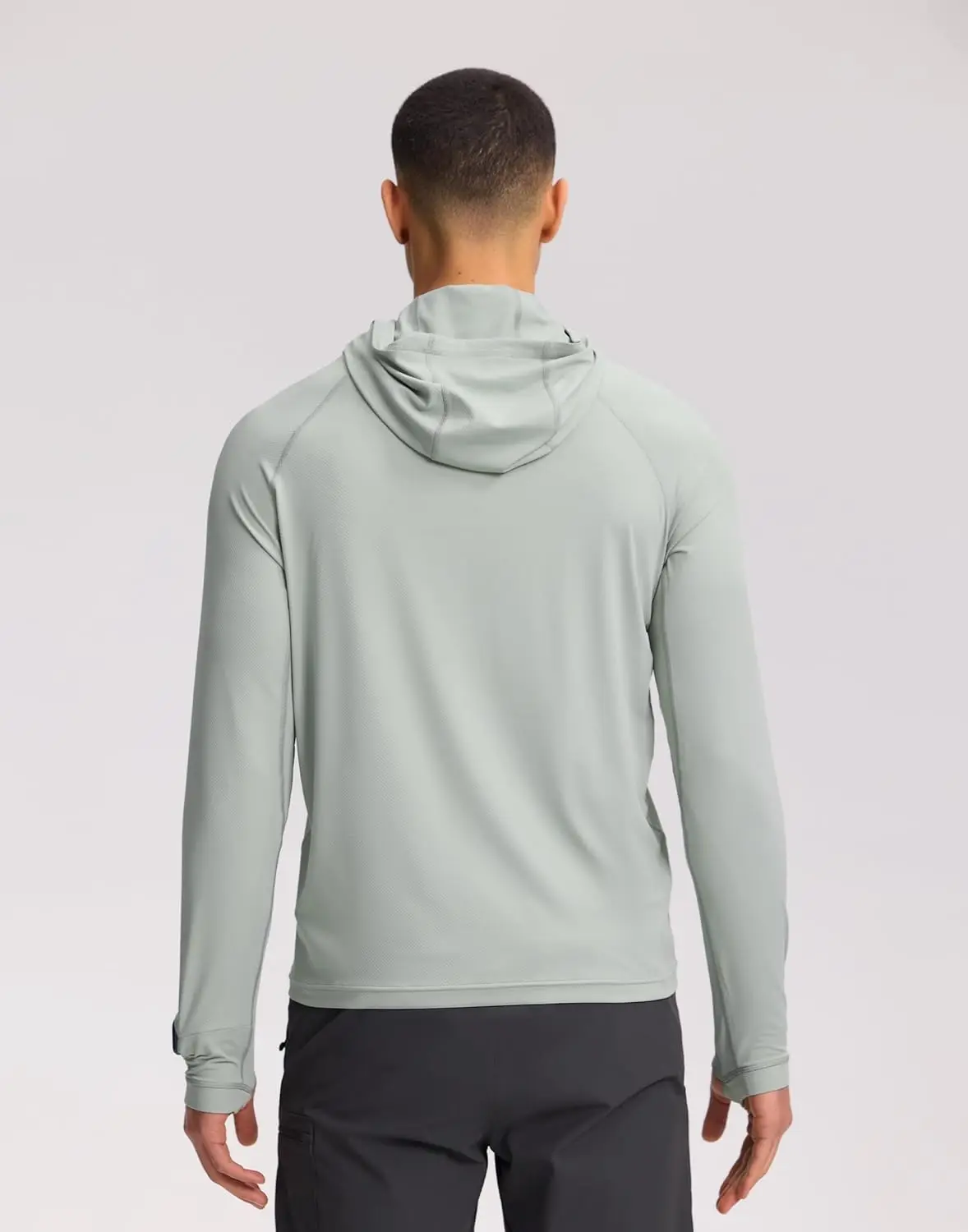 Pioneer Camp Men's UPF 50+ Sun Hoodie Shirt Long Sleeve Quick Dry Rash Guard Thumb Holes Watch Window Fishing Hiking Golf