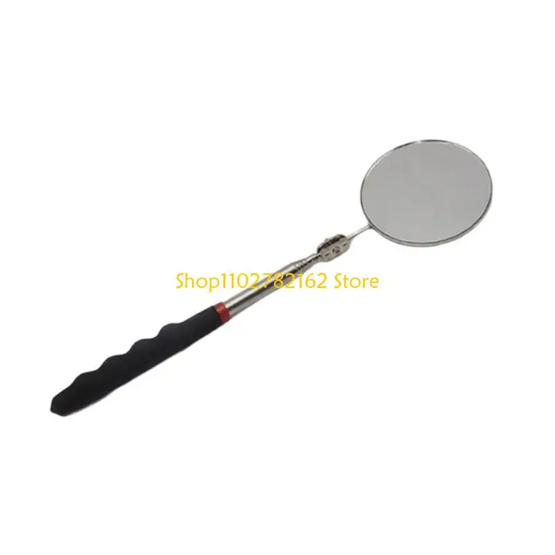 547B Foldable Rotating Inspection Mirror Automotive Repair Tool with Long Handle Telescopic Round Mirror 32/82mm Diameter