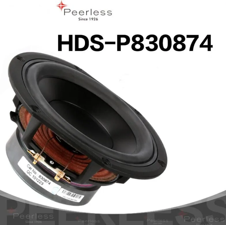 B-454 Peerless P830874 6.5 Inch Mid Bass Speaker PP Basin Diaphragm  Ferrite Magnet  Voice Coil 32.4MM 75W 7.1Ohm 1PCS