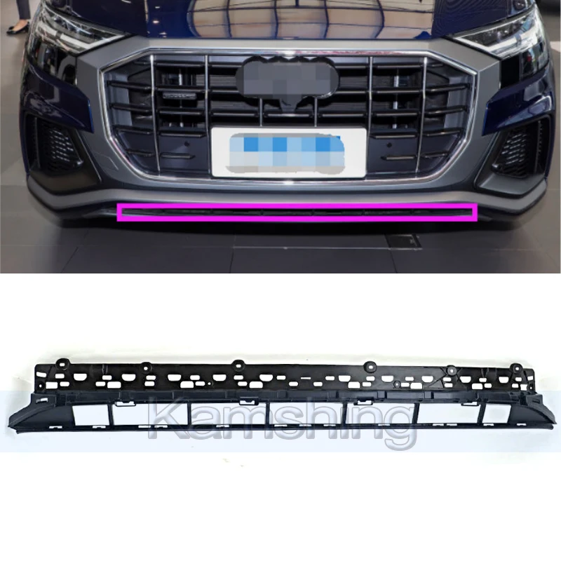 

Kamshing 4M8807647 Front Bumper Lower Grille Mask Radiator Grill For Audi Q8 Lower Spoiler