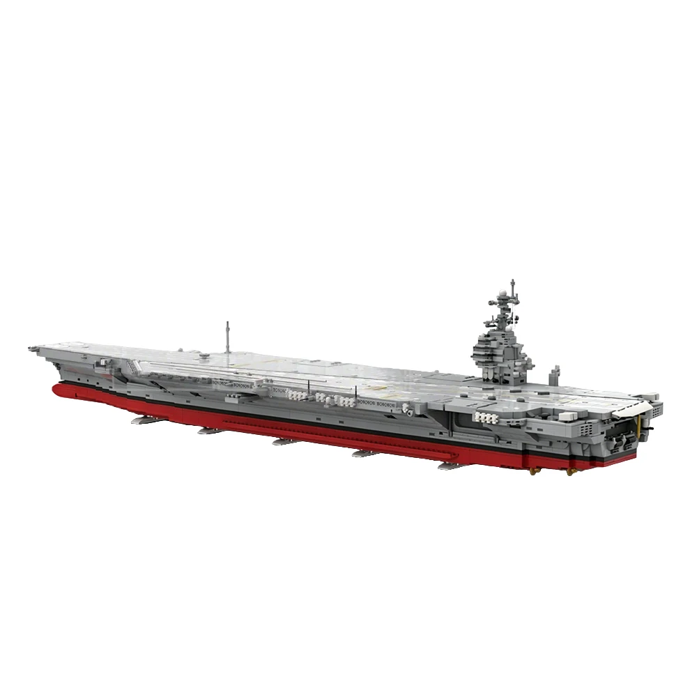 Gobricks MOC USS Enterprises CVN-80 Building Blocks Military warship Model Bricks diy Assembled collection Toy Children Gift