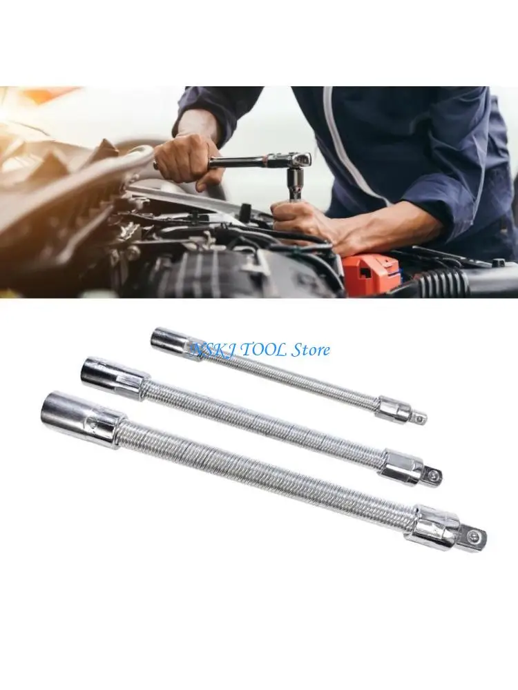 

L8RC Flexible Wrench Extension Rod, 138/203/253mm Flexible Drill Bit Extension Rod