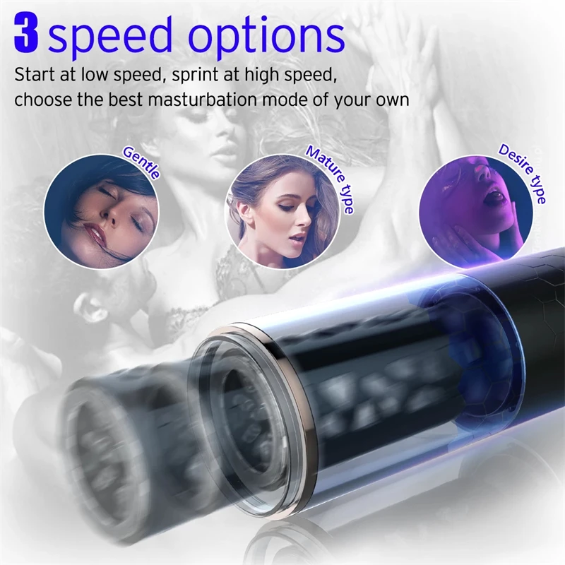 Automatic Male Masturbator Cup Strong Telescopic Rotating Power Male Masturbation Sex Toys For Man Adult Goods Oral Sex Blowjob