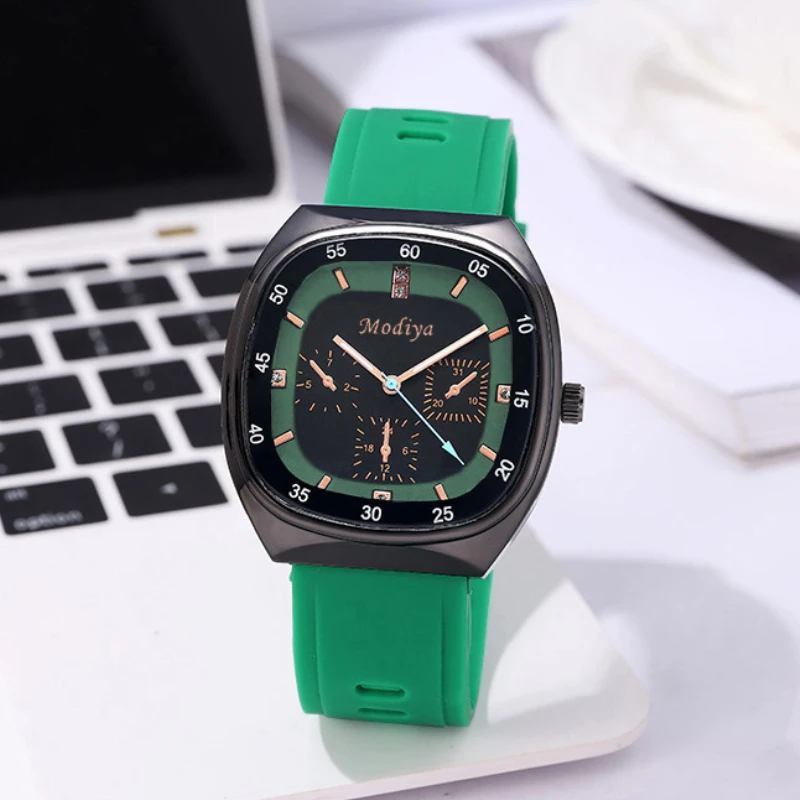 

Модные кварцевые часы с большим циферблатом, повседневные женские часы с силиконовым ремешком, водонепроницаемые наручные часы для пар, Relojes Para Mujer