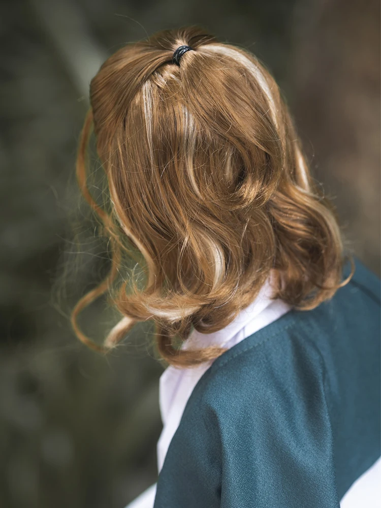 D09-P745 enfants jouet fait à la main 1/3 1/4 oncle poupée BJD/SD poupée perruque soie douce main crochet cheveux teints cheveux reliure 1 pièces