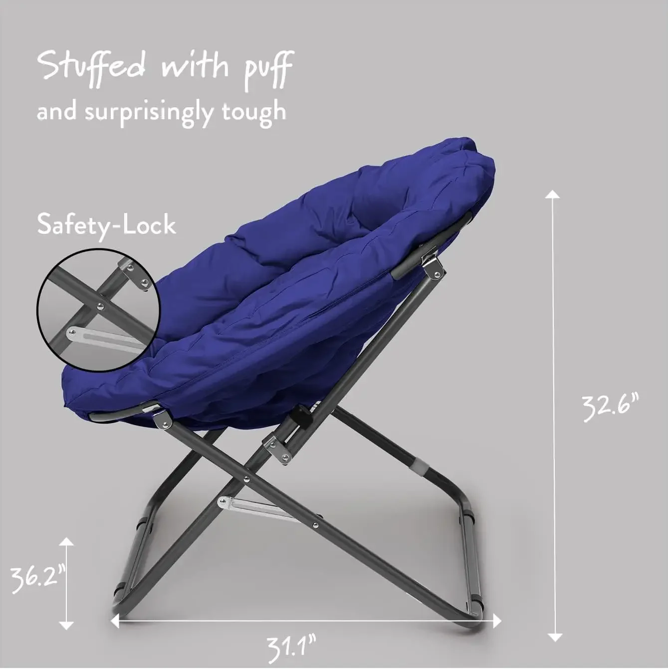 Polycanvas Saucer Chair, Navy