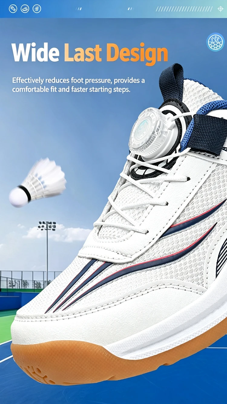 Atmungsaktive Tischtennisschuhe für Kinder Leichte Rutschfeste Outdoor-Badmintonsneaker Sporttrainingsschuhe für Jungen – Detail 3