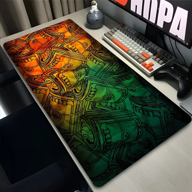 E-sports Players Mouse Pad High-Quality Office Desk Mats Large Gaming Accessories Dollar Bills MousePads Game Laptop Desk Mat