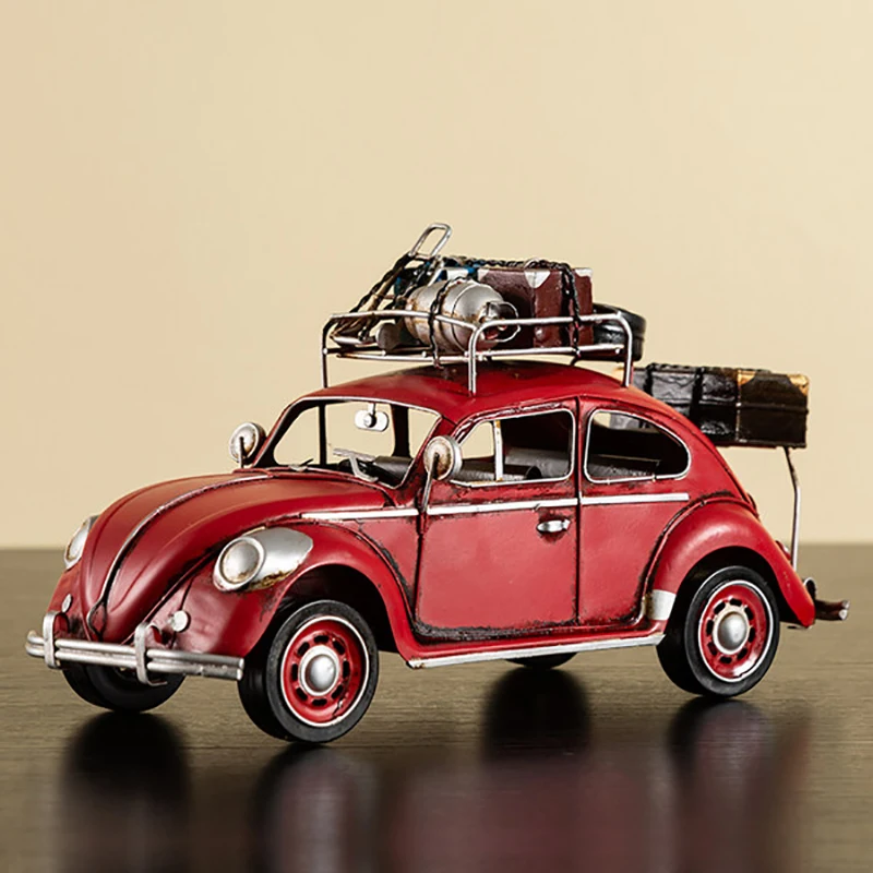 

Nostalgic Decoration Crafts Vintage Wrought Iron Car Model Ornaments Home Retro Handicrafts Bus Gifts