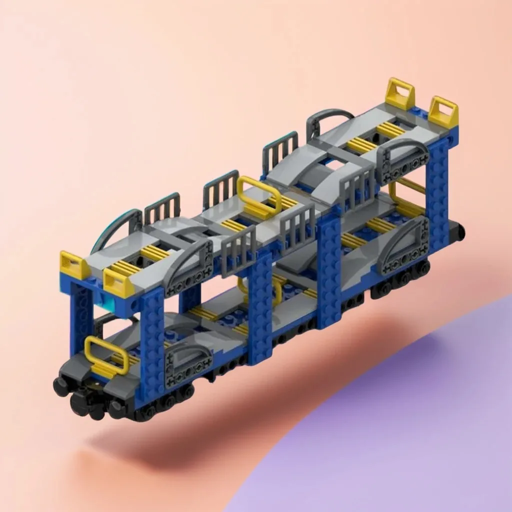 

368PCS Railway Car Transport MOC Train & Vehicle Transport Model Education Building Blocks Gift