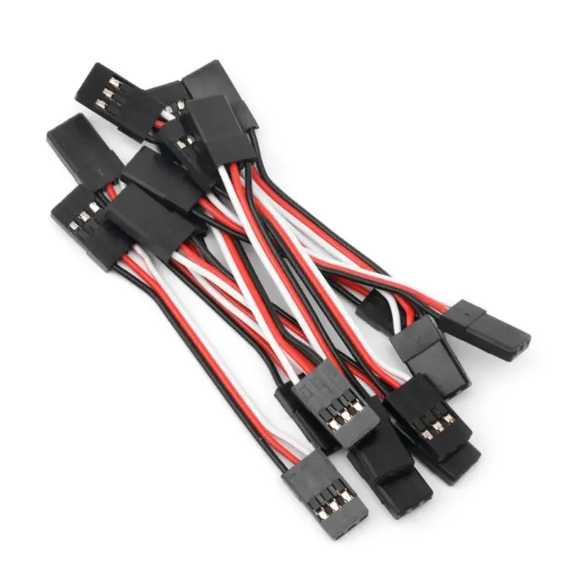 10pcs 50mm 100mm 150mm 200mm 300mm Male to Male Quadcopter Extension Servo Futaba Wire Cable New