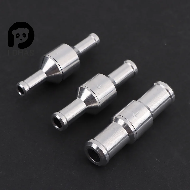1pc Fuel Non Return Check Valve Petrol Diesel For Car Automobile Oil Water Pumps 6-12mm Aluminium Alloy One Way Check Valve