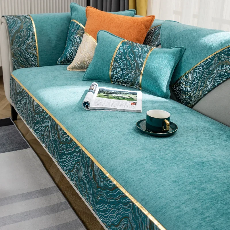 غطاء أريكة رخامي أغطية غير قابلة للانزلاق غطاء كرسي الأريكة منشفة أريكة 1/2/3/4 مقاعد L شكل أغطية أريكة الزاوية لغرفة المعيشة #4