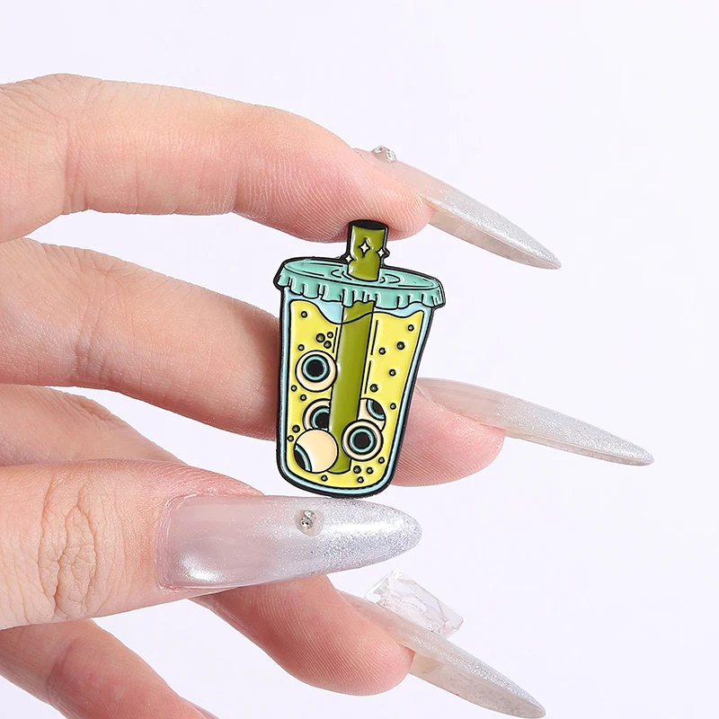 الرعب عصير بروش المينا دبابيس الهيكل العظمي الأسنان مقل العيون الحليب الشاي دبابيس التلبيب ظهره شارات هالوين مجوهرات أصدقاء هدية #5