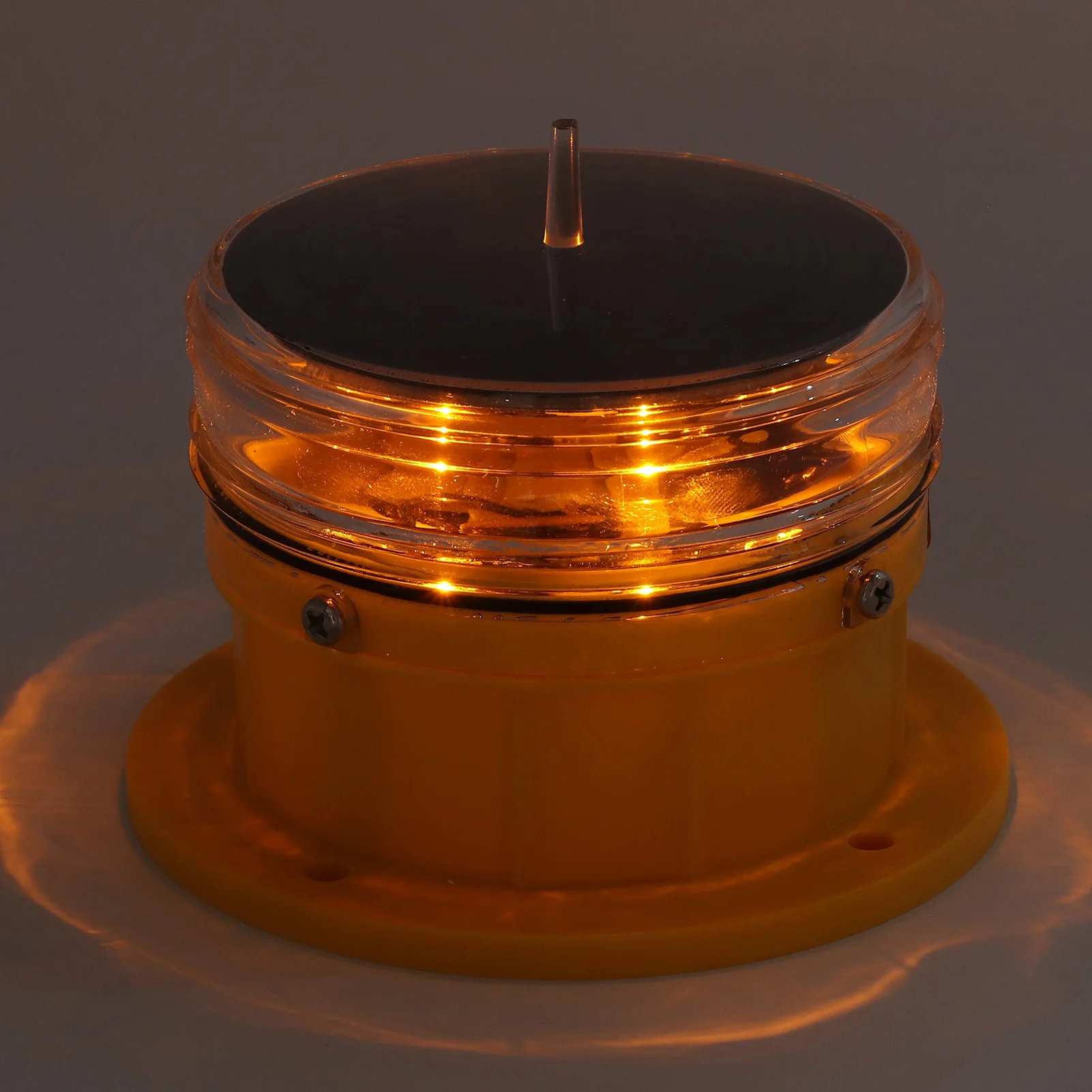 

Солнечный маяк, 360-градусная навигационная сигнальная лампа, IP67, водонепроницаемый желтый светодиодный боковой фонарь для лодки, видимое расстояние 2,5 нм