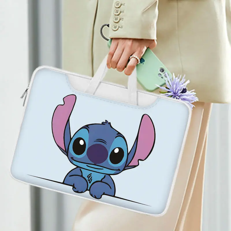 

Disney Anime Surrounding Stitch Laptop Bag Cute Large Capacity Tablet Organizer Cartoon Handbag Laptop Case 15in 13in 14in 16in