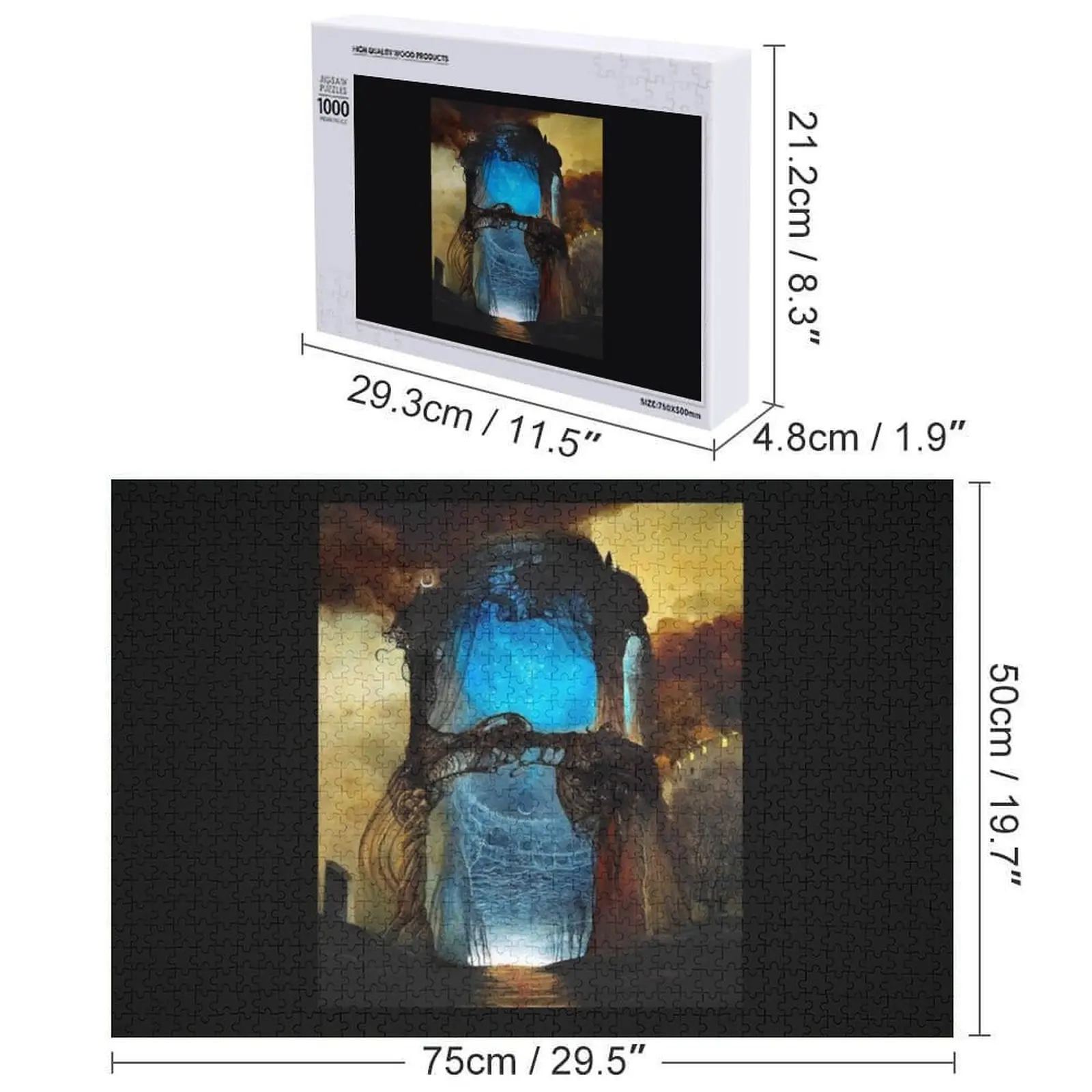 Dzislaw Beksinski arte quebra-cabeça presente personalizado casado anime brinquedos de Natal quebra-cabeça